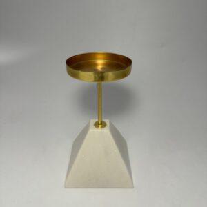 Marble Candle Holder with Metal