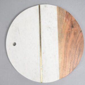 Marble And Wood Cheese Board