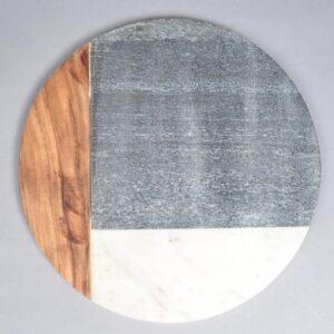 Marble And Wood Cheese Board