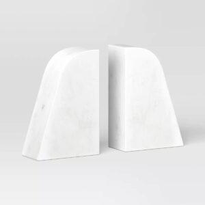 White Marble Bookends