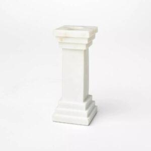 White Marble Candle Holder