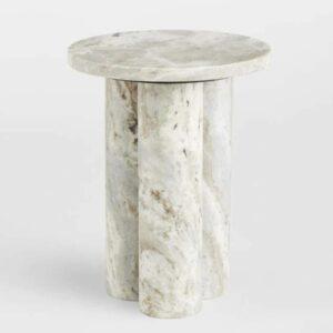 White Marble Side Table