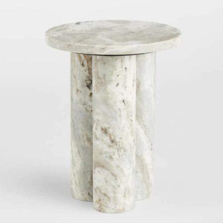 White Marble Side Table