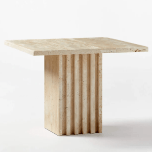 Travertine Stone Side Table