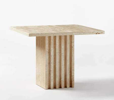 Travertine Stone Side Table