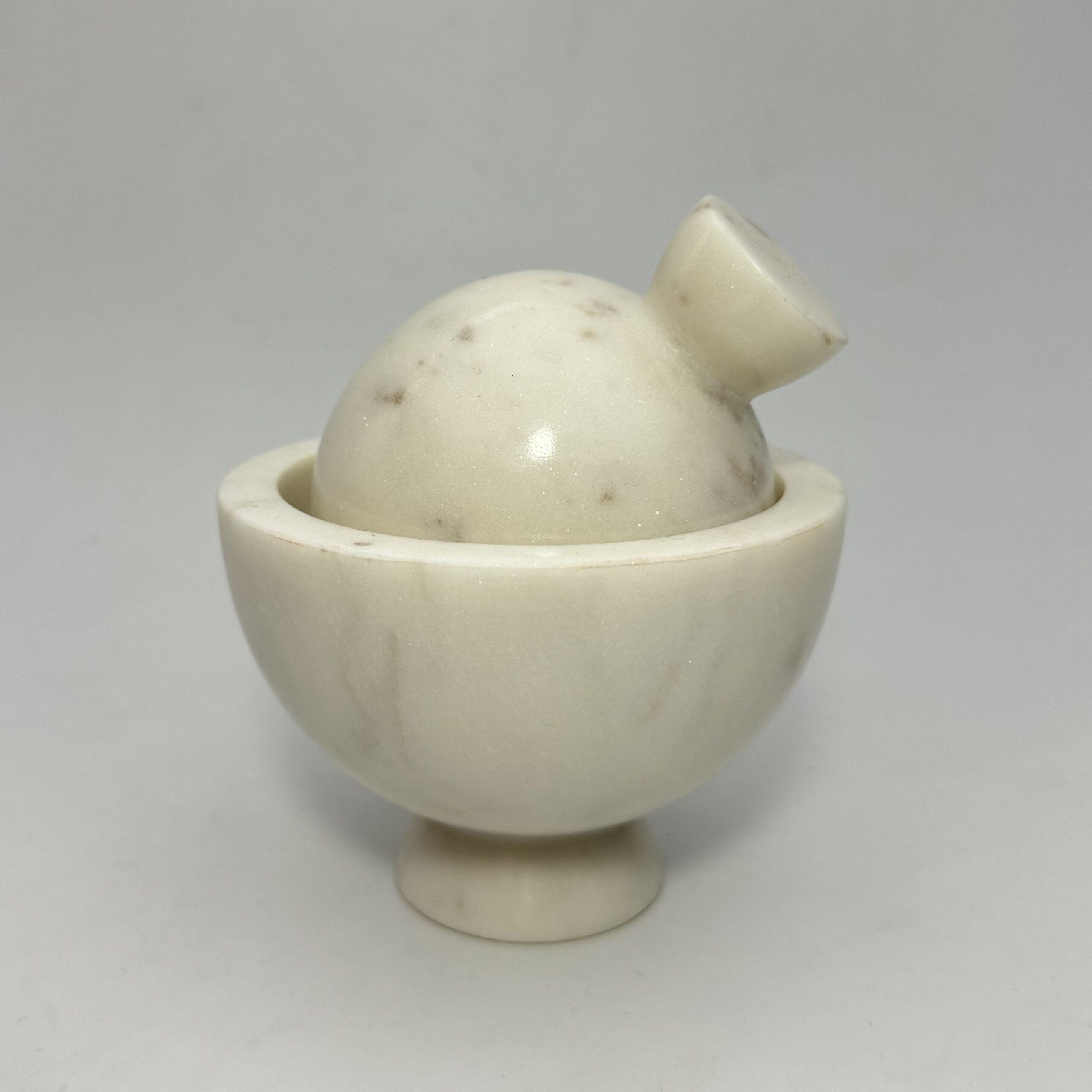 Marble mortar and pestle