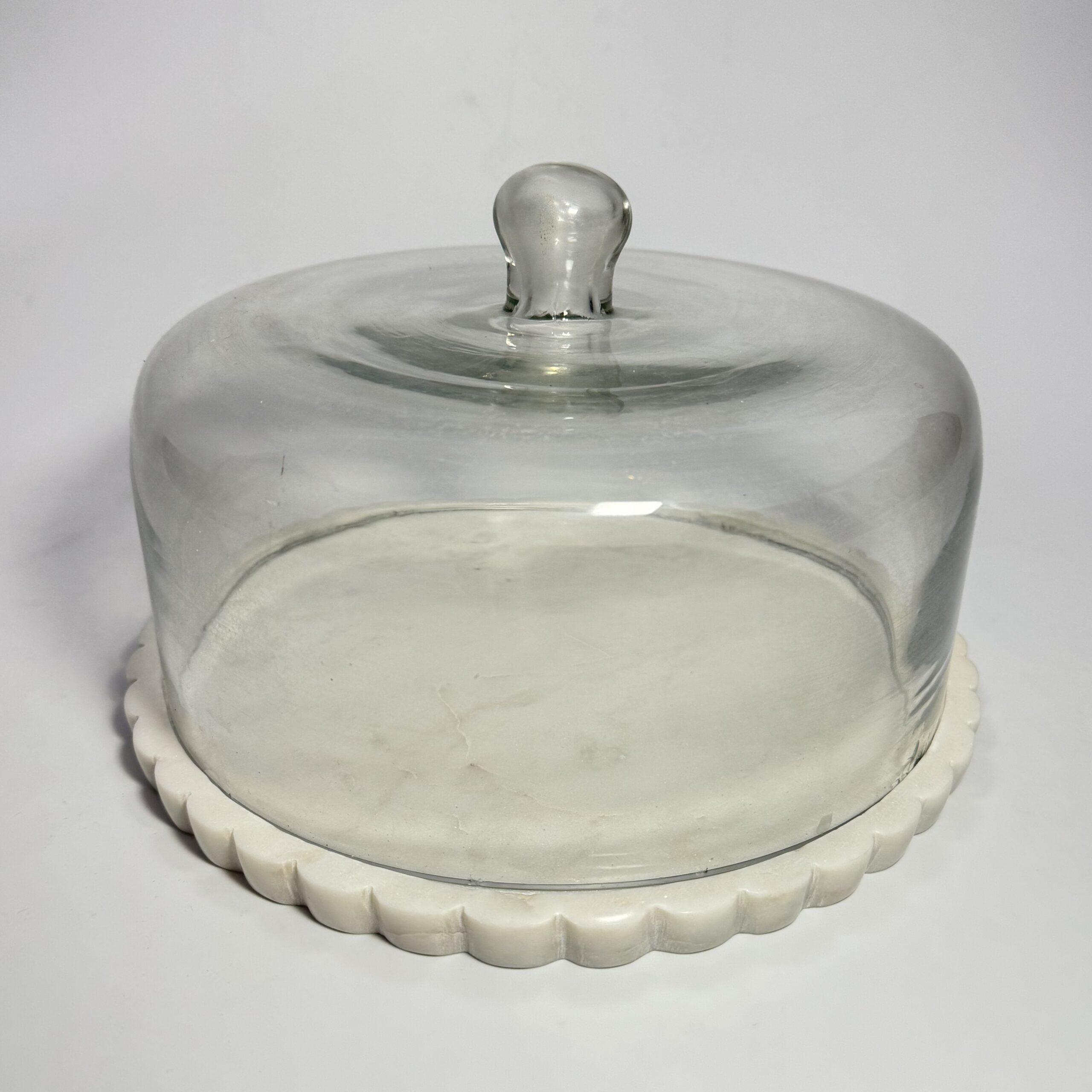 Marble And Glass Cake Stand