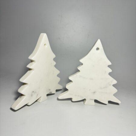 White Marble Christmas Ornaments